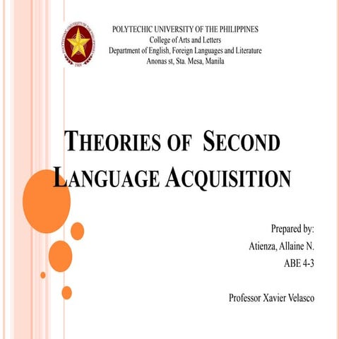 Theories of Second Language Acquisition-Creative Construction Theory