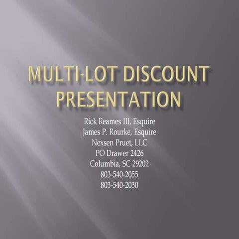 Multi-Lot Discount