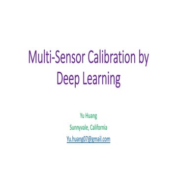 Multi sensor calibration by deep learning