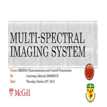 Multi spectral imaging sensors
