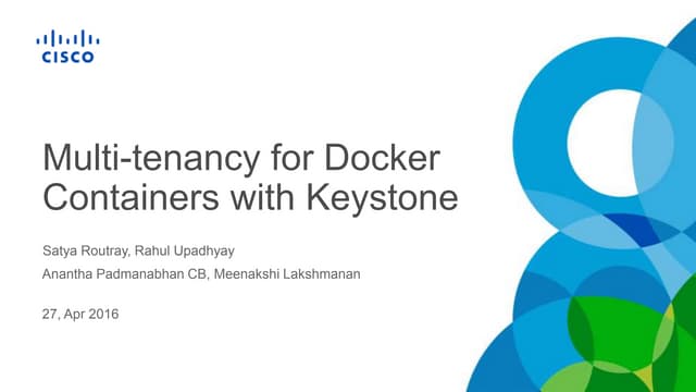 Multi tenancy for docker