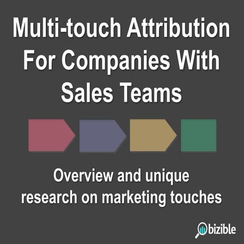 Multi-touch Attribution for Companies with Sales Teams