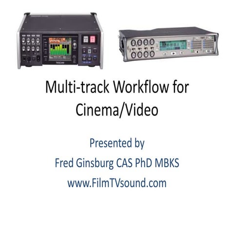 Multitrack Workflow for Cinema/Video