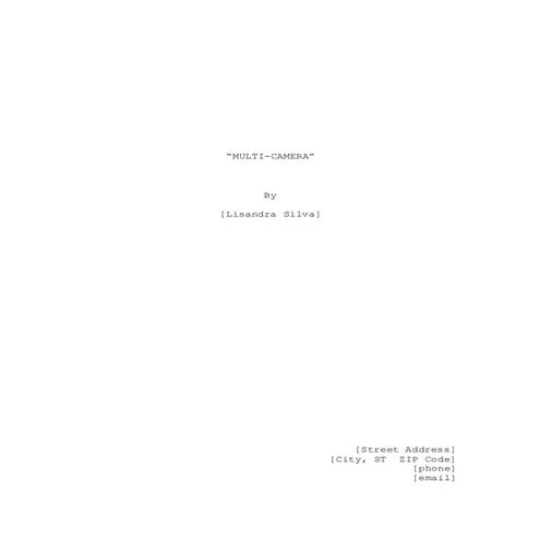 Multi camera productions script final