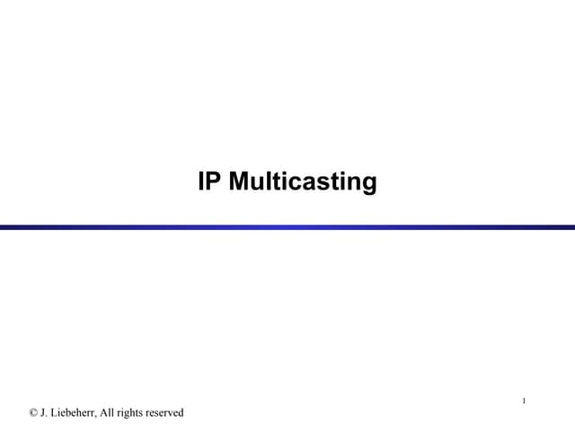 Multicast Routing Protocols