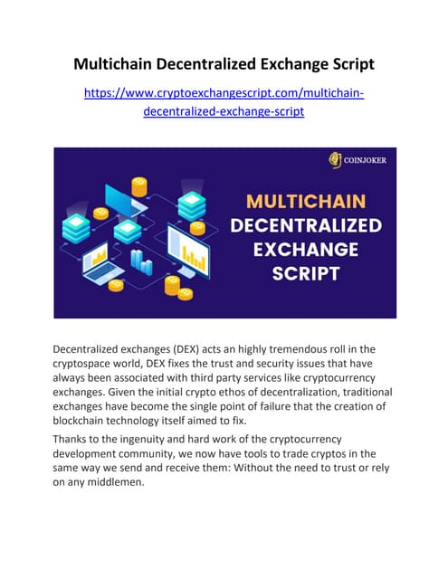 Multichain Decentralized Exchange (DEX) Script