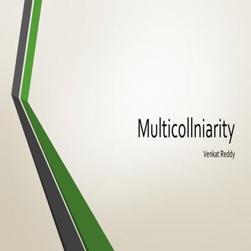 Multicolliniaritymultipleregression 