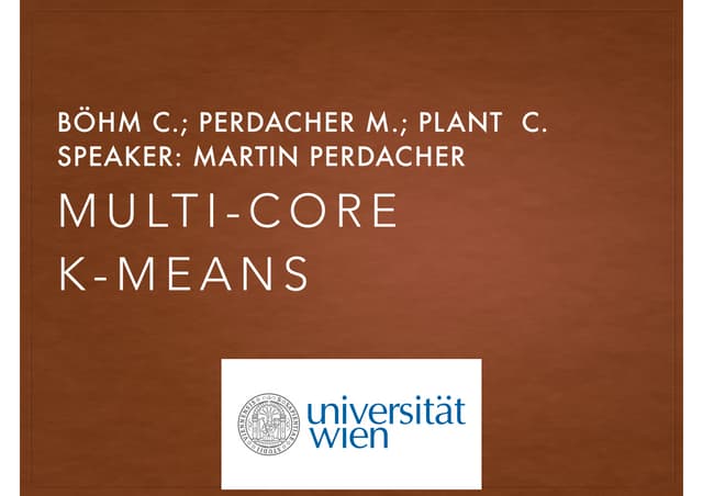 Multi core k means
