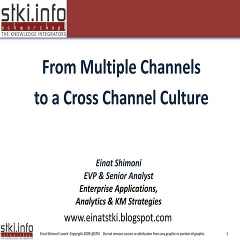 CRM Trends: From Multi Channels to Cross Channels