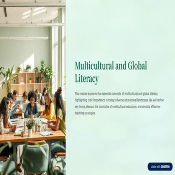 Multicultural literacy | PPTX