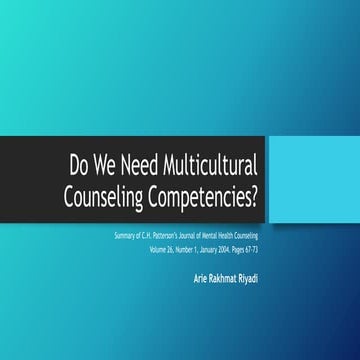 Multicultural counseling.. | PPTX