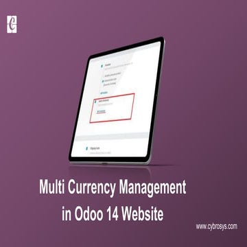 Multi Currency Management in Odoo 14 Website