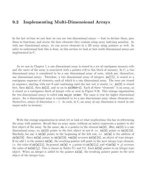 Multi dimensional array