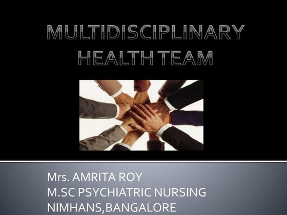 The multidiciplinary team for assessment of children with | PPT