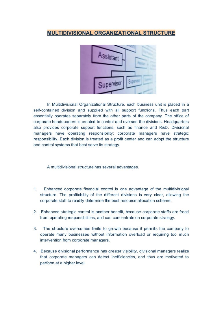 multidivisional-organizational-structure