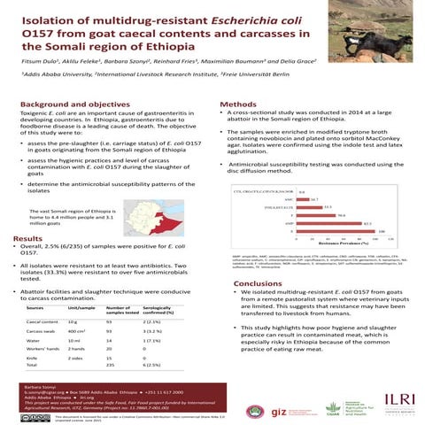 Isolation of multidrug-resistant Escherichia coli O157 from goat caecal conte...