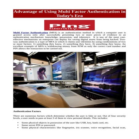 Multi Factor Authentication