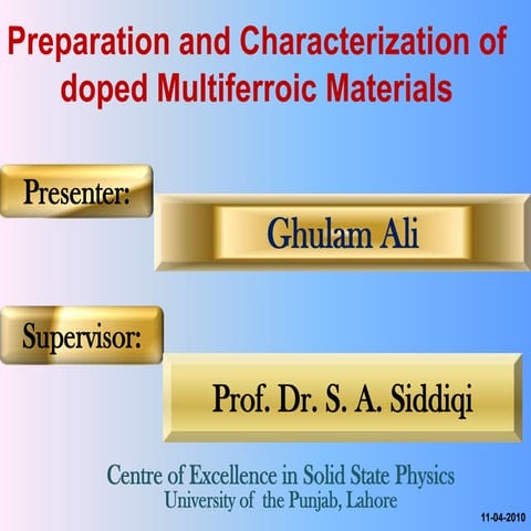 Multiferroic materials