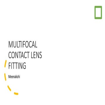 Multifocal cl fitting meenakshi