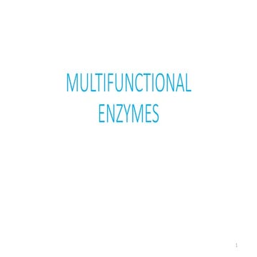 Multifunctional enzymes 