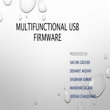Multifunctional usb firmware