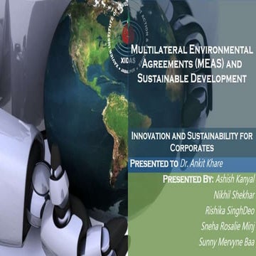 Multilateral environmental agreements (meas) and sustainable