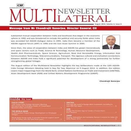 Multilateral Newsletter, August 2014