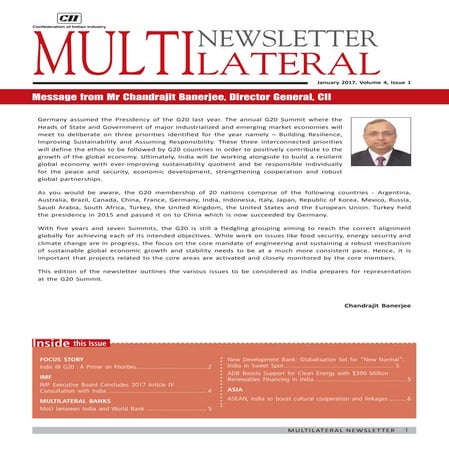 Multilateral Newsletter January 2017
