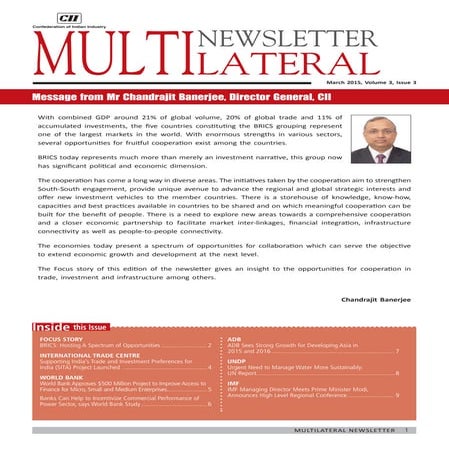 Multilateral Newsletter March 2015