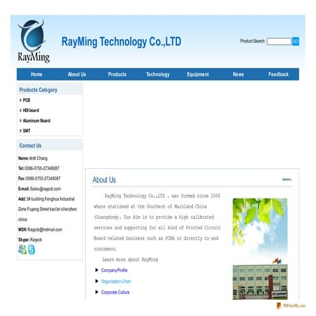 Rayming PCB & Assembly Presentation Oct Of 2017.pdf