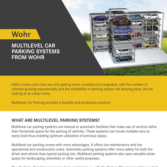 MULTILEVEL CAR PARKING SYSTEMS