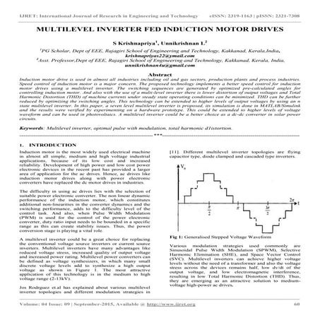 Multilevel inverter fed induction motor drives | PDF