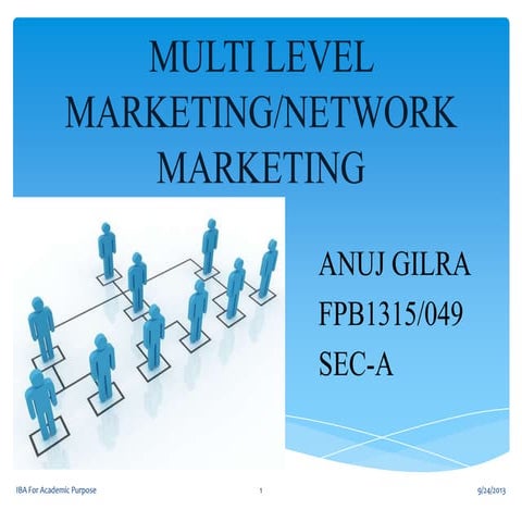Multi level marketing