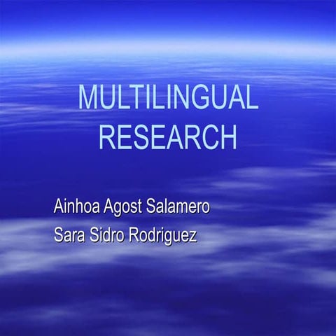 Multilingual research