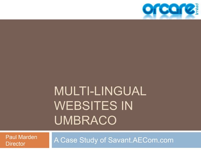 Multi Lingual Websites In Umbraco