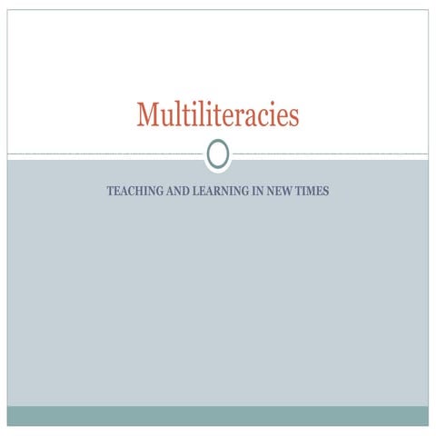 Multiliteracies Introduction