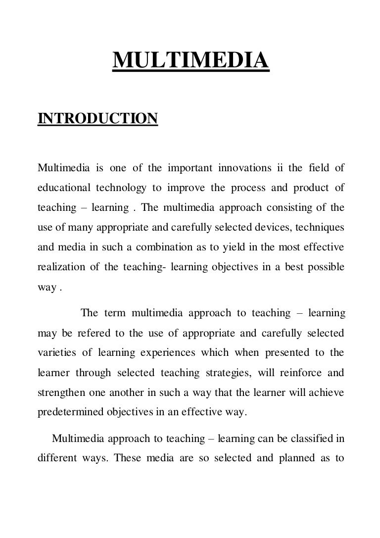 Why Use Media to Enhance Teaching and Learning