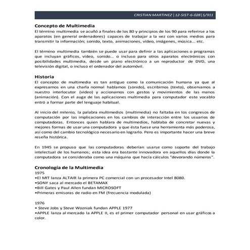 Multimedia │Concepto, Historia y cronología│