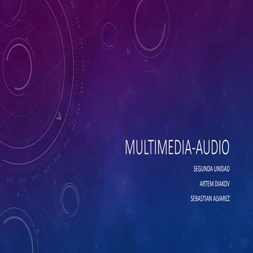 Multimedia audio