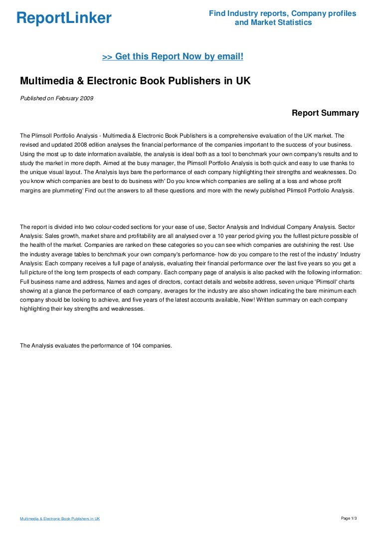 Multimedia & Electronic Book Publishers in UK