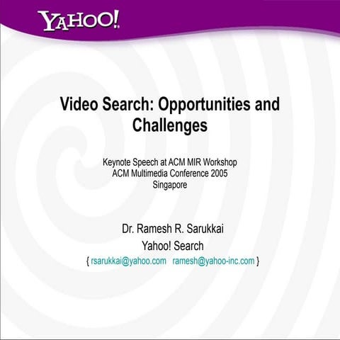 Multimedia Information Retrieval: What is it, and why isn't ...