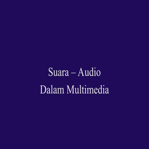Comprehensive Overview of Audio in Multimedia: Concepts, Formats, and ...