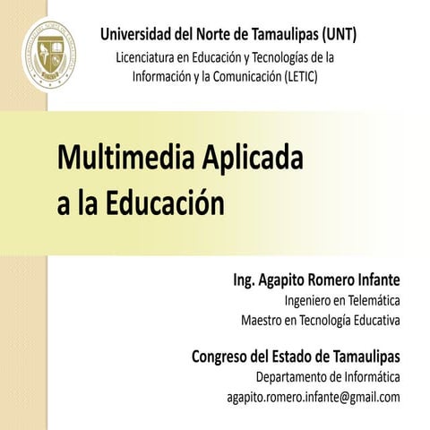 Multimedia aplicada a la educacion