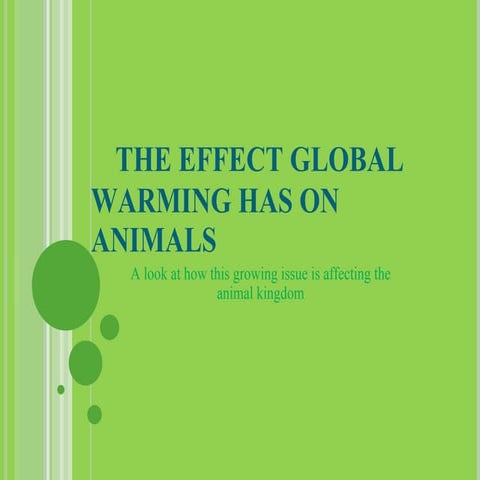 0866181 The Effect Global Warming Has on Animals