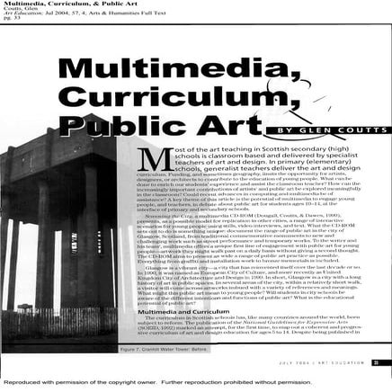 Multimedia,curriculum,public art