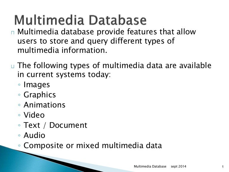 Multimedia database