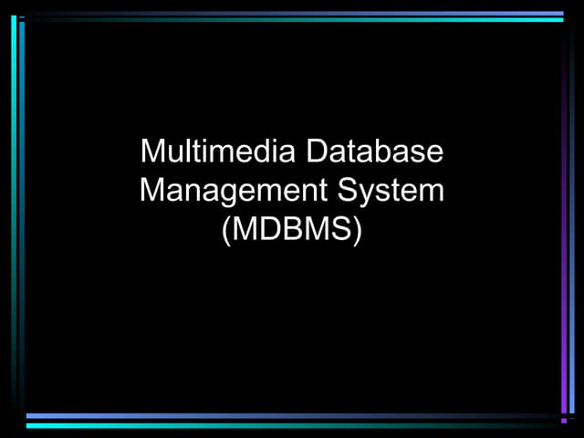 Multimedia db system