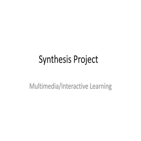 Multimedia interactive learning