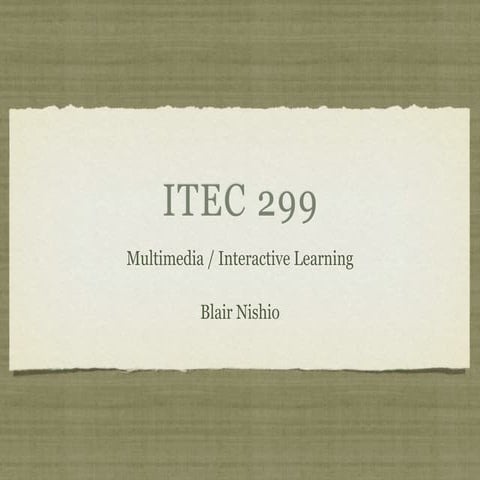 Multimedia : interactive learning