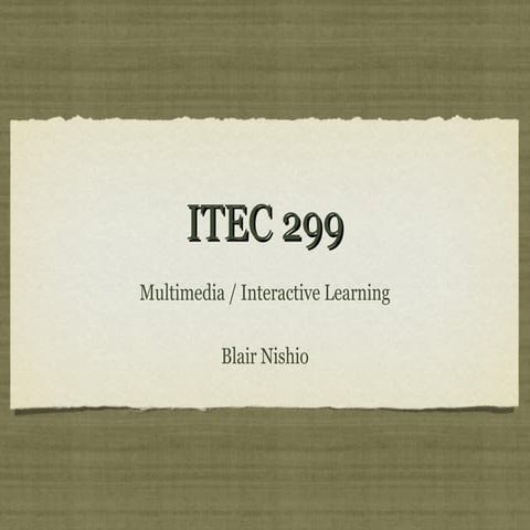 Multimedia : interactive learning